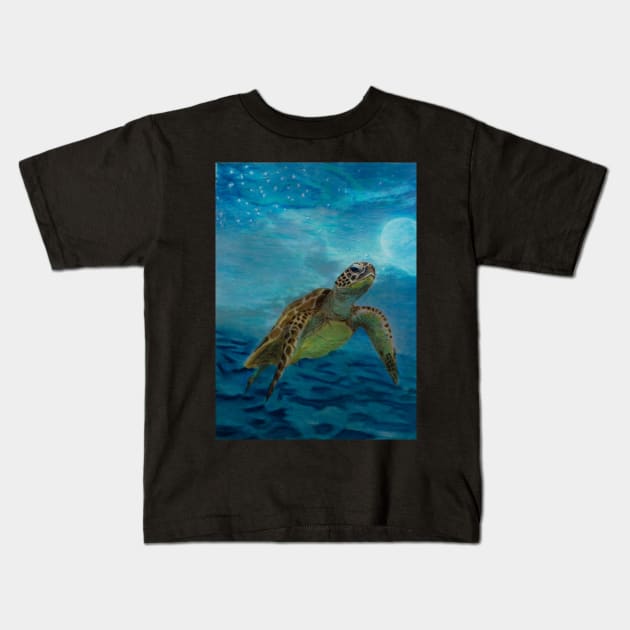 Sea Turtle Kids T-Shirt by teenamarie23art